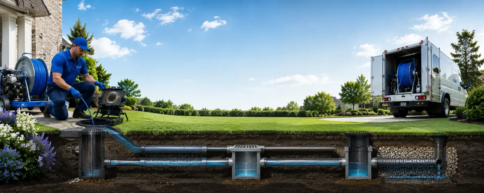 Outdoor drain cleaning information for New Fairfield, CT